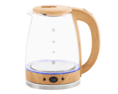 Pava Eléctrica KANJI Mate Vidrio y Madera KJH-PE15001M