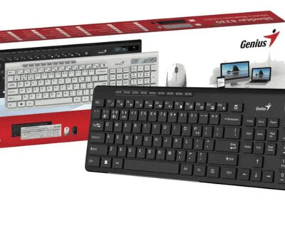 Teclado + Mouse Wireless y Bluetooth Genius SlimStar 8230 Negro