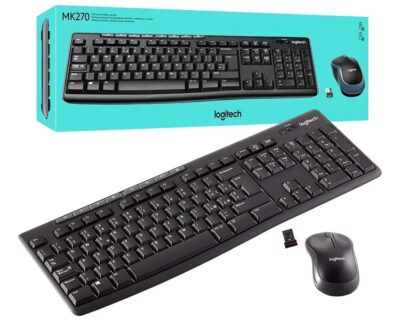 Kit Teclado y Mouse Inalámbrico Logitech MK270 Negro